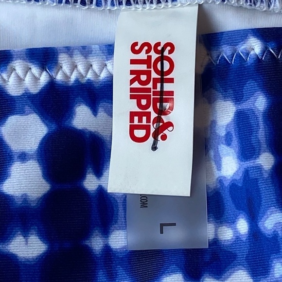 New! Solid & Striped blue white tie dye bikini bottom 19124 - Picture 8 of 10